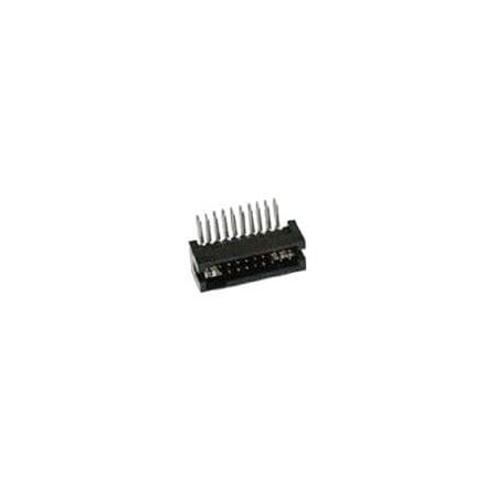 Fci Board Connector, 14 Contact(S), 2 Row(S), Male, Right Angle, 0.05 Inch Pitch, Solder Terminal, 20021212-00014T4LF